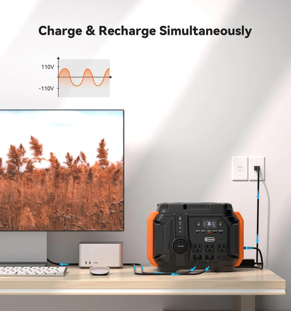 You Can Charge & Recharge The A601 And Your Devices Simultaneously