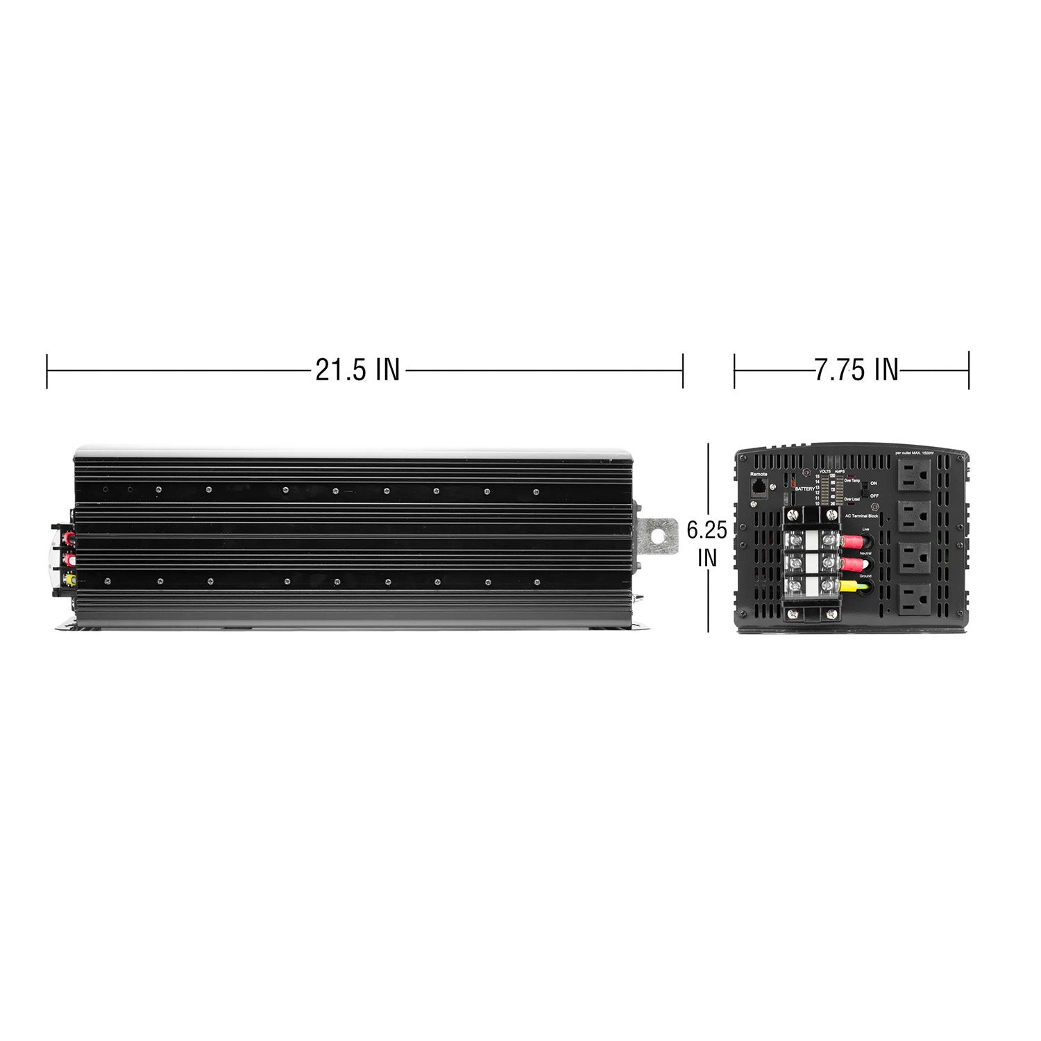 Wagan 10000W Proline Power Inverter Dimensions