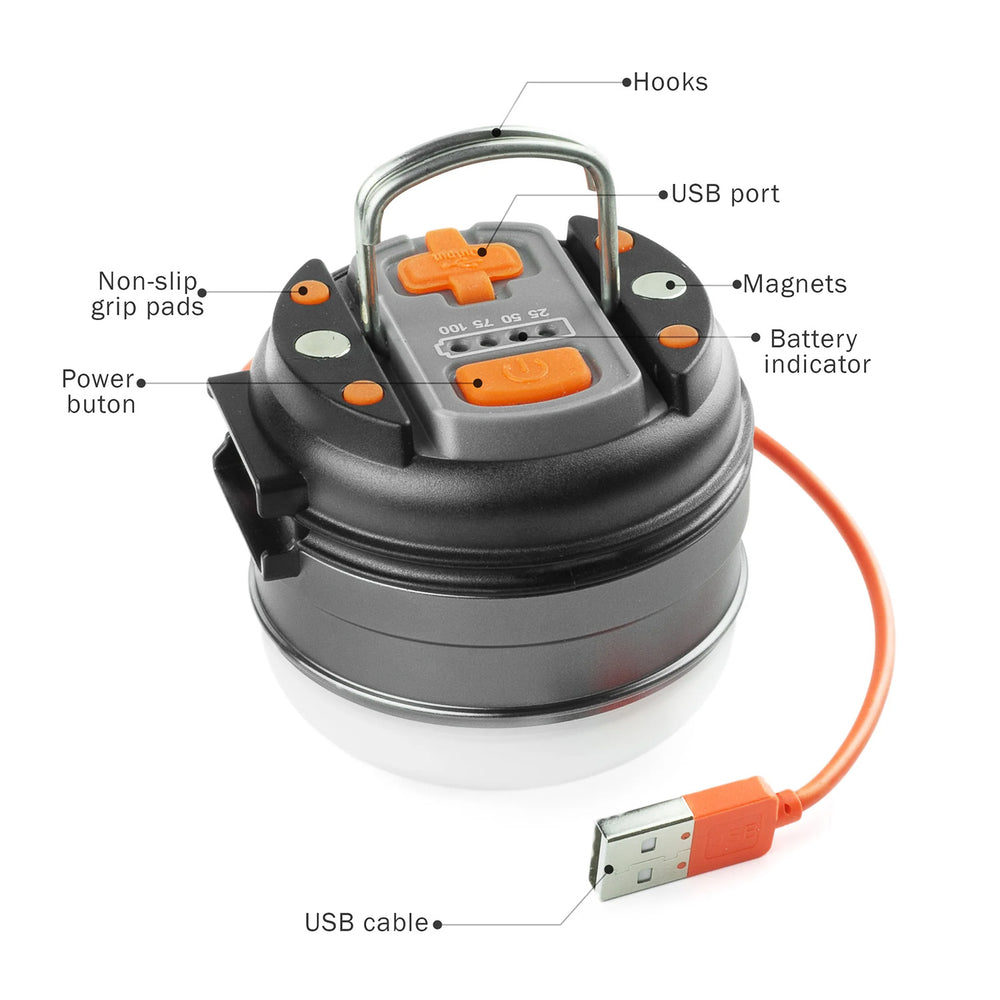 Wagan Brite-Nite Dome USB Lantern Features