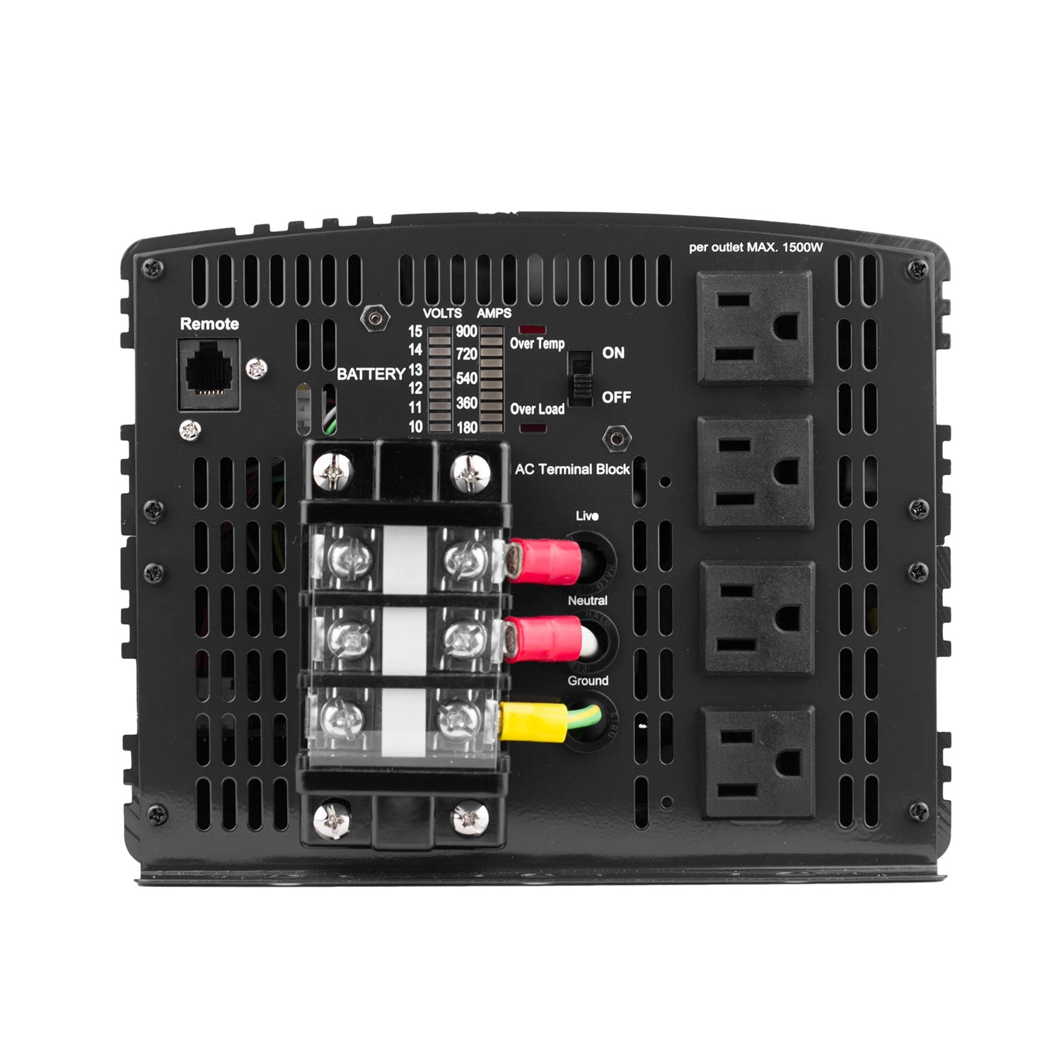 Wagan ProLine 8000W Power Inverter Side View With AC Outlets