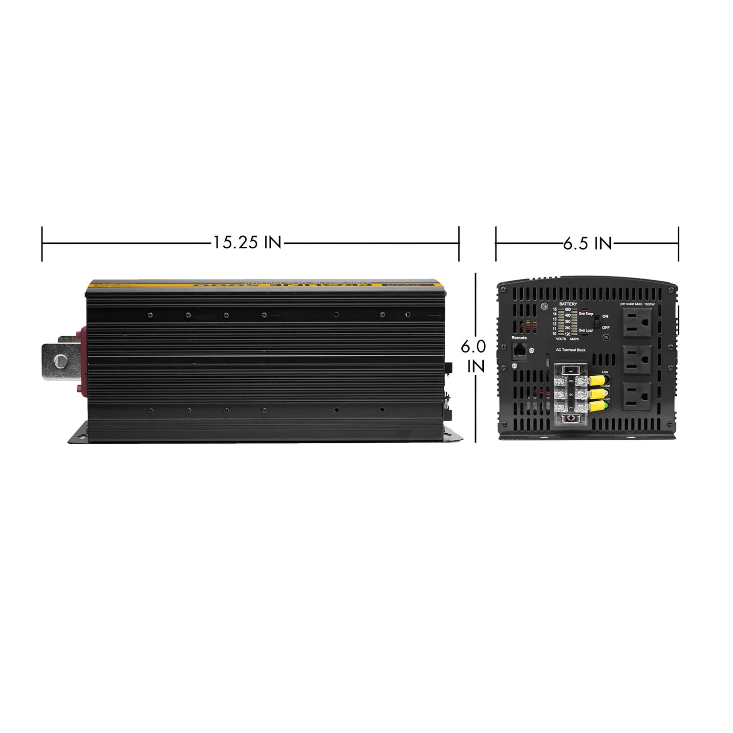 Wagan 5000W Proline Power Inverter Dimensions