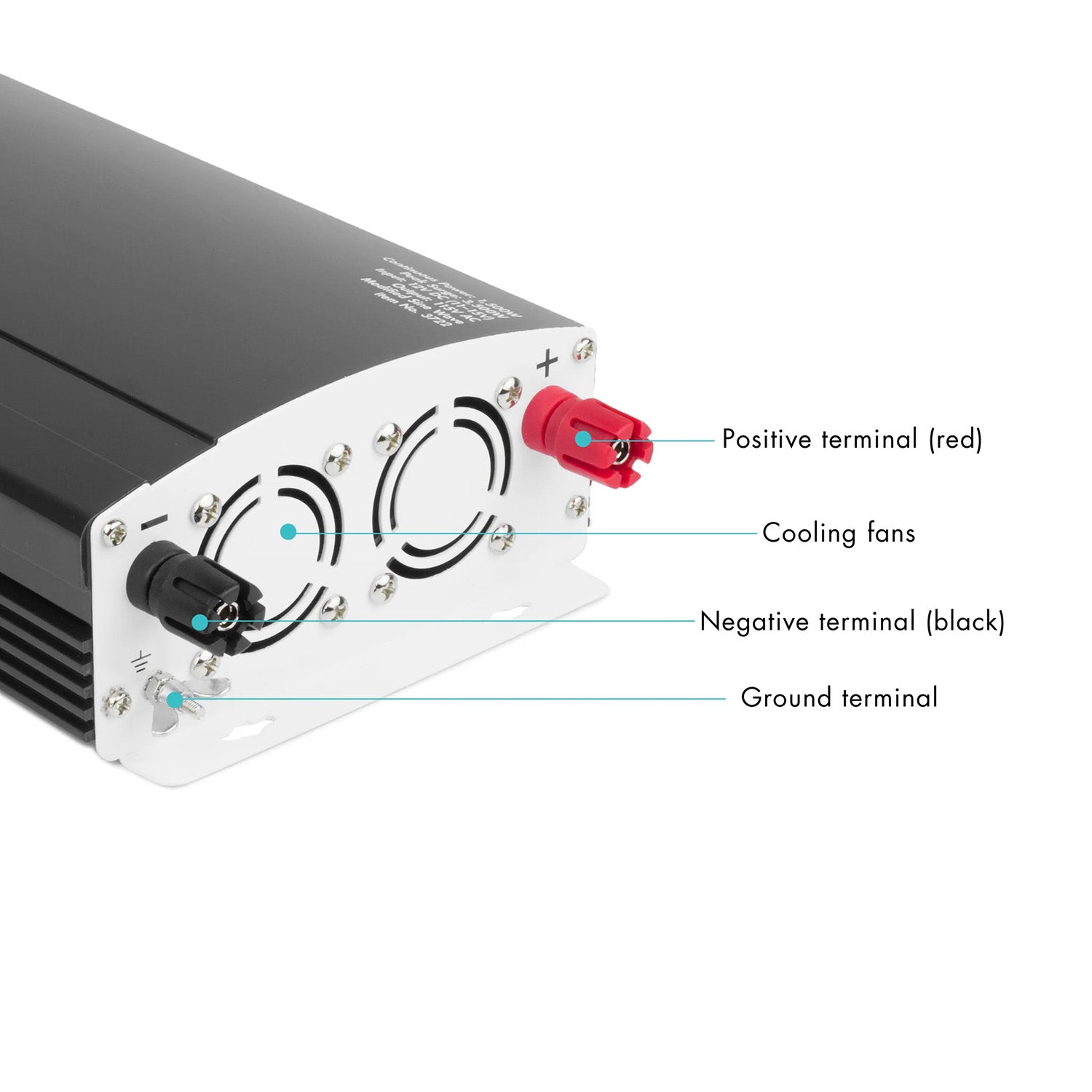 Wagan SlimLine 1500 Watt AC Power Inverter Terminals