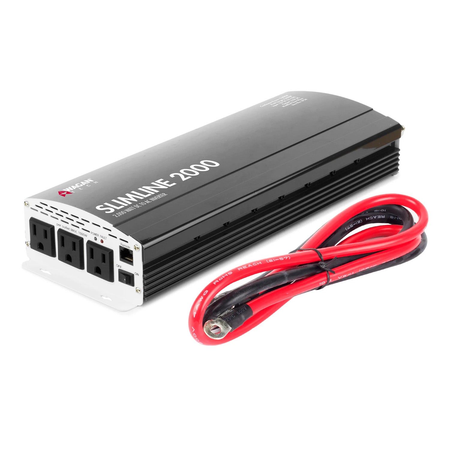 Wagan SlimLine 2000 Watt AC Power Inverter With Cable