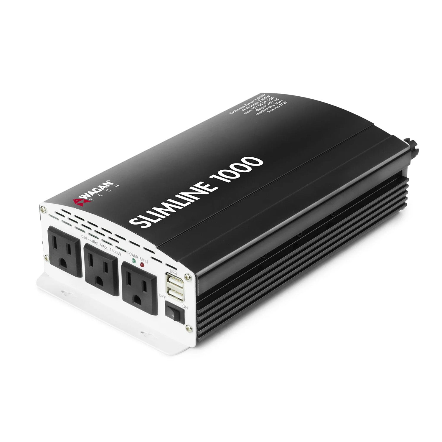 Wagan SlimLine 1000 Watt AC Power Inverter Front View