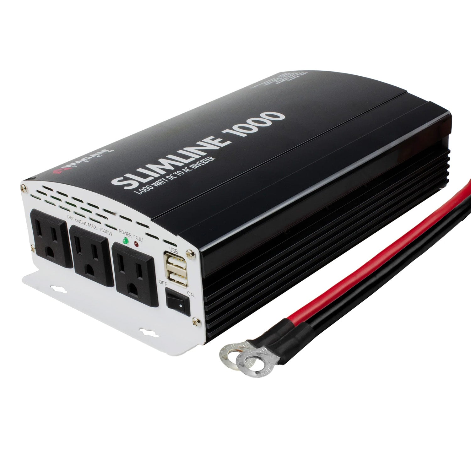 Wagan SlimLine 1000 Watt AC Power Inverter With Cable